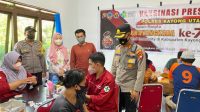 Kapolres KKU Tinjau Vaksinasi Massal Presisi di Kecamatan Simpang Hilir