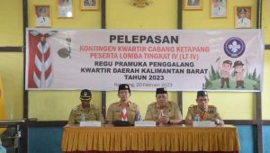 Bupati Lepas Kontigen Lomba Tingkat IV Tahun 2023 Pramuka Kwarir Cabang Ketapang