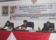 DPRD Kayong Utara menggelar Rapat Paripurna Dalam Rangka Pembentukan Kelompok dan Wilayah Reses Masa Persidangan Ke II Tahun 2022/2023