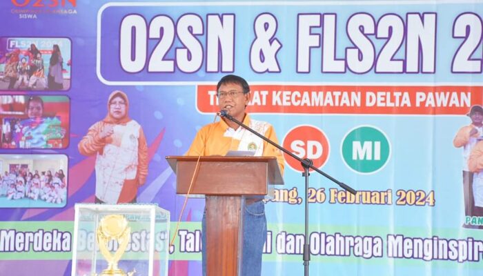 Wabup Ketapang Tutup Kegiatan O2SN Dan FLS2N Tingkat Kecamatan Delta Pawan