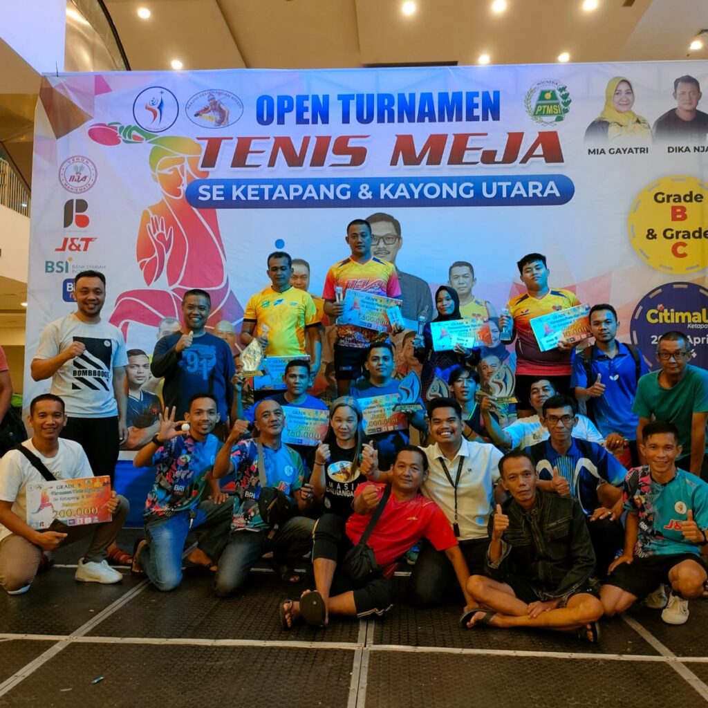 Kejuaraan open Tenis Meja SE Kabupaten Ketapang dan Kayong Utara resmi ditutup