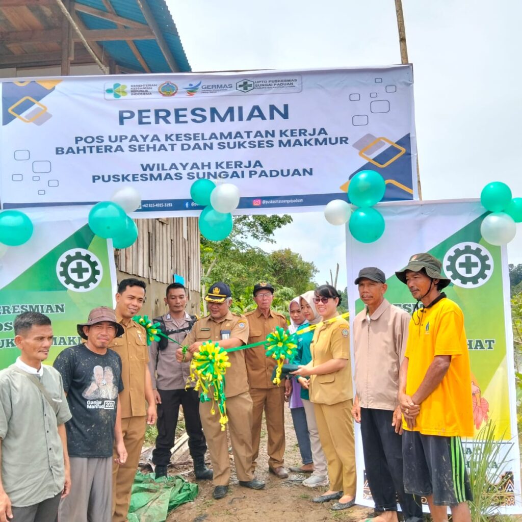 Peresmian POS UKK di Desa Sungai Paduan Dan Desa Alur Bandung Dalam Mendekatkan Pelayanan Kesehatan Untuk Pekerja