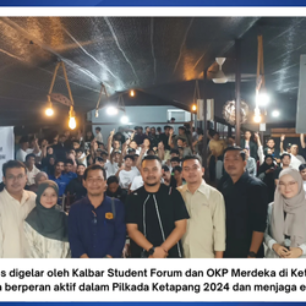 Kalbar Student Forum dan OKP Merdeka Gelar Bincang Politik Gen Z, Tekankan Partisipasi Anak Muda di Pilkada Ketapang 2024