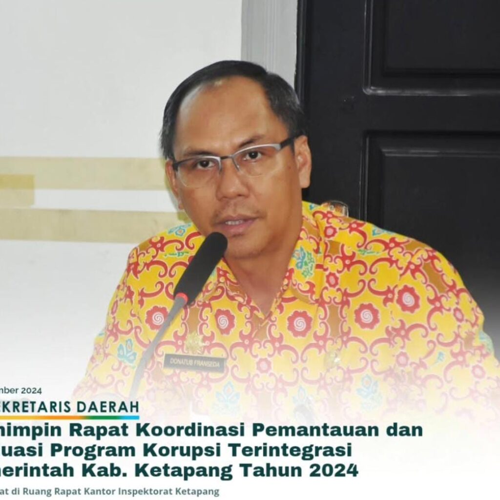 Pj. Sekda Ketapang Pimpin Rapat Evaluasi Pemantauan Program Pemberantasan Korupsi Tertinggi