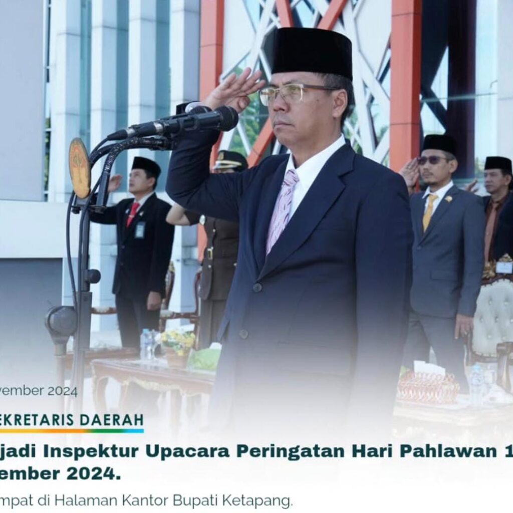 Pj. Sekda Ketapang Menjadi Inspektur Upacara Peringatan Hari Pahlawan 10 November 2024