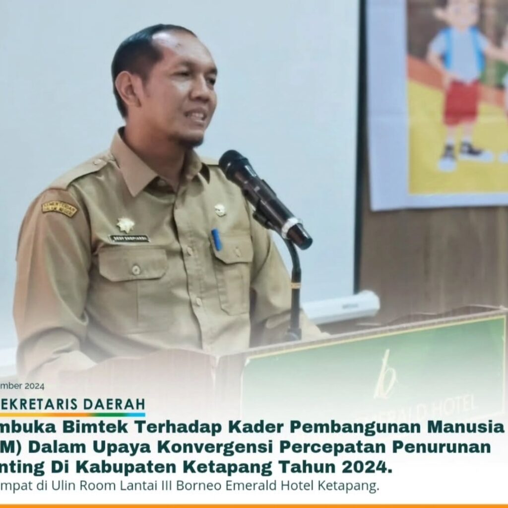 Pj. Sekda Ketapang Membuka Secara Resmi Bimtek Terhada Kader Pembangunan Manusia