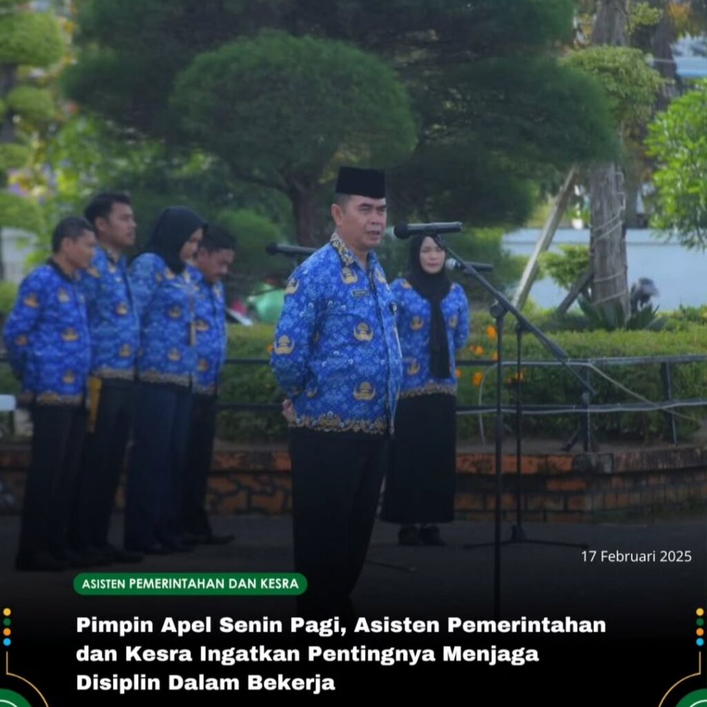 Asisten Pemerintahan Dan Kesra Pimpin Apel Senin Pagi, Asisten Ingatkan Pentingnya Menjaga Disiplin Dalam Bekerja