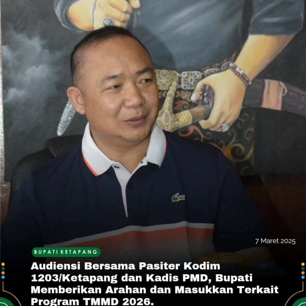 Bupati Ketapang Terima Audiensi Pasiter Kodim 1203/Ketapang