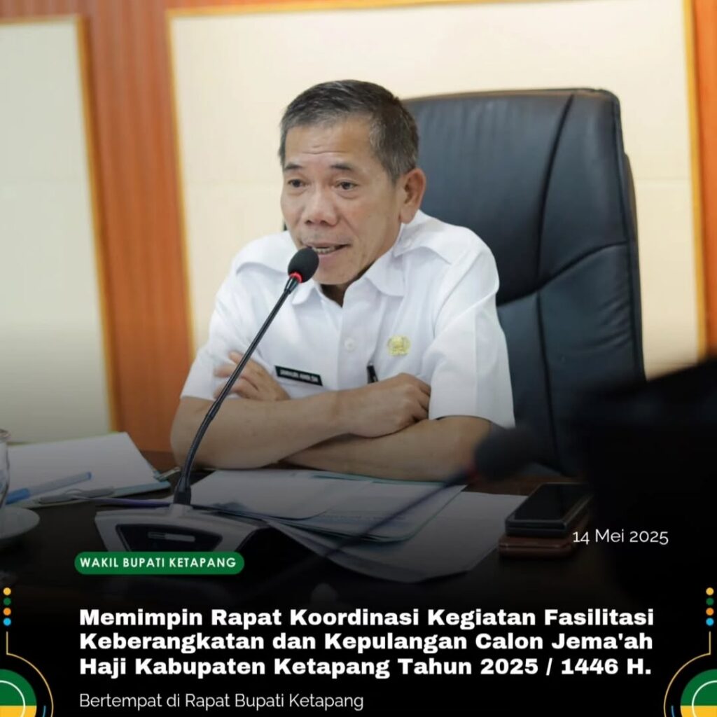 Wabup Ketapang Memimpin Rapat Koordinasi Kegiatan Fasilitasi Keberangkatan Dan Kepulangan Calon Jama’ah Haji Kabupaten Ketapang Tahun 2025/1446 H