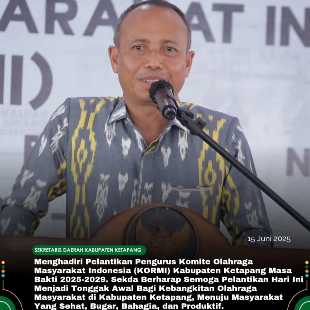Sekda Ketapang Menghadiri Pelantikan Pengurus Komite Olahraga Masyarakat Indonesia Kabupaten Ketapang Masa Bakti 2025-2030