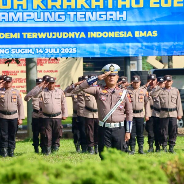 Polres Lampung Tengah Gelar Operasi Patuh Krakatau 2025, Kapolres Tekankan Pentingnya Kesadaran Berlalu Lintas
