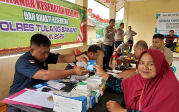 Dokkes Polres Tulang Bawang Gelar Yankesling Gratis di Mapolsek Penawartama, Berikut Jumlah Peserta dan Tujuannya