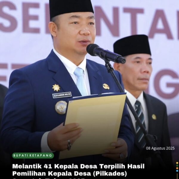 Bupati Ketapang Lantik 41 Kepala Desa Terpilih Hasil Pilkades Serentak 2025