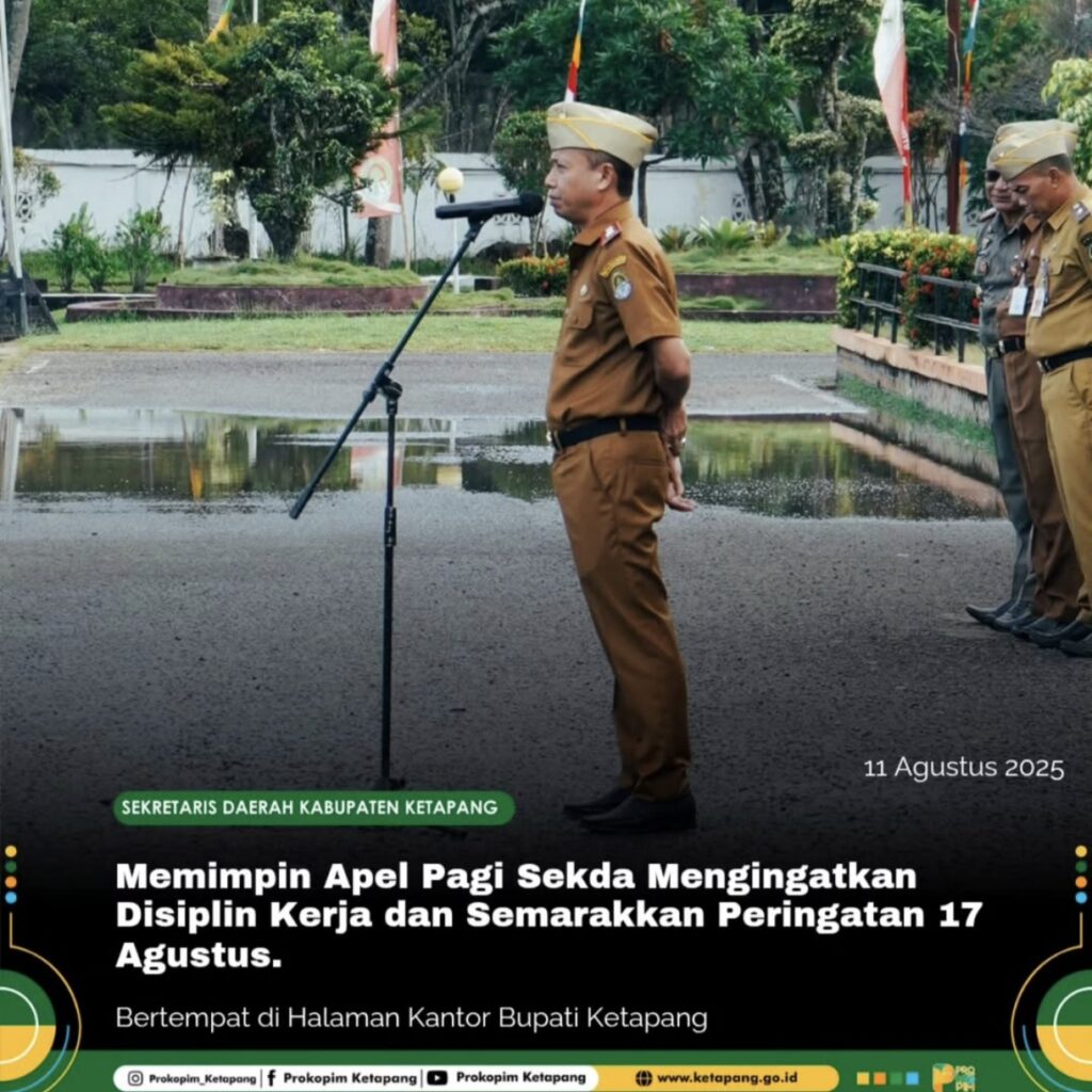 Sekda Ketapang Memimpin Apel Pagi, Sekda Mengingatkan Disiplin Kerja