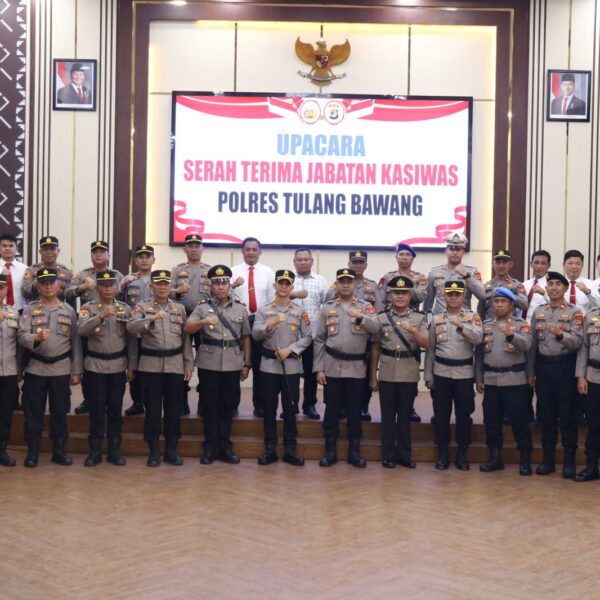 Kapolres Tulang Bawang Pimpin Sertijab Kasi Was, Wujudkan Polri yang Bersih dan Akuntabel