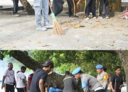 Dukung Arahan Presiden, Pemkab Kayong Utara Bersama Polres Gelar Korve di Kawasan Pantai Pulau Datok