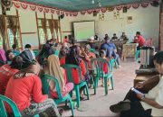 Bhabinkamtibmas Polsek Matan Hilir Selatan Sosialisasikan Peraturan Desa tentang Larangan Pembukaan Lahan dengan Cara Dibakar
