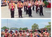 SDN 9 Lawang Kidul Semarakkan HUT Ke-81 RI, Tampilkan Semangat Pramuka dalam Lomba Gerak Jalan