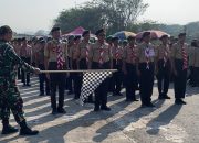 Generasi Muda Lawang Kidul Unjuk Gigi! SMPN 2 Tampil Kompak di Gerak Jalan Pramuka